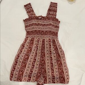 American Eagle Bohemian Red Romper